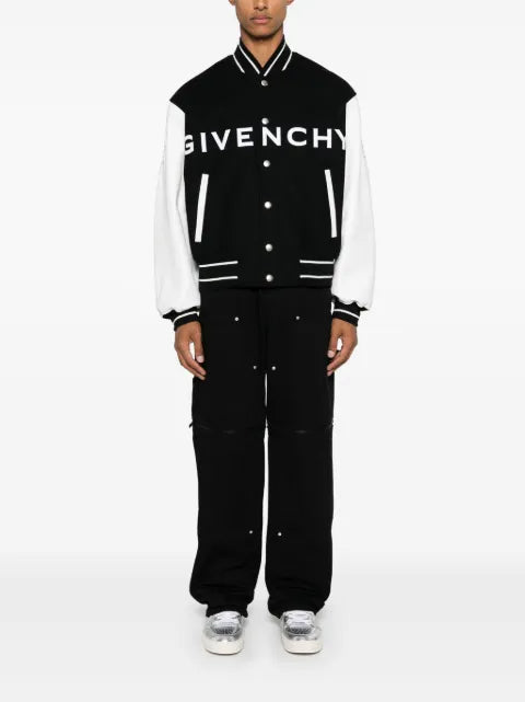 Givenchy logo-emboosed bomber jacket