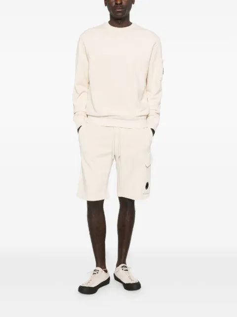 C.P. Company cotton diagonal fleece resist dyed crewneck Lens sweatshirt