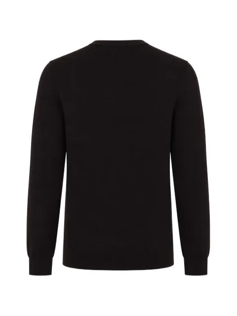 UOMINITALIANI logo-embroidered merino wool sweater