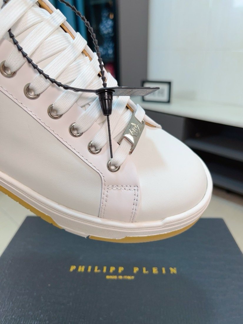Philipp Plein White Gum Sole Sneakers