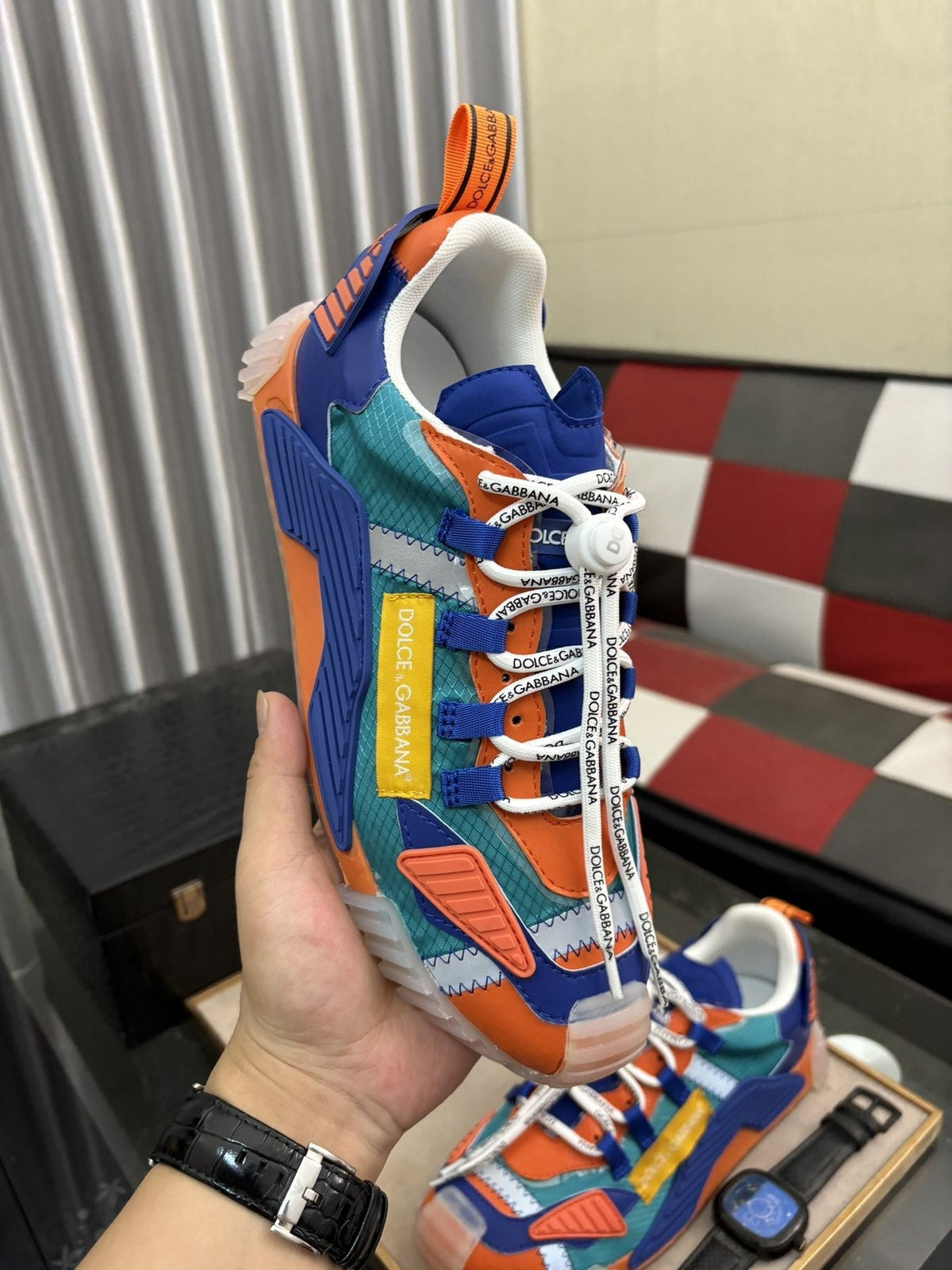 Dolce & Gabbana Colorblock Layered Sneakers