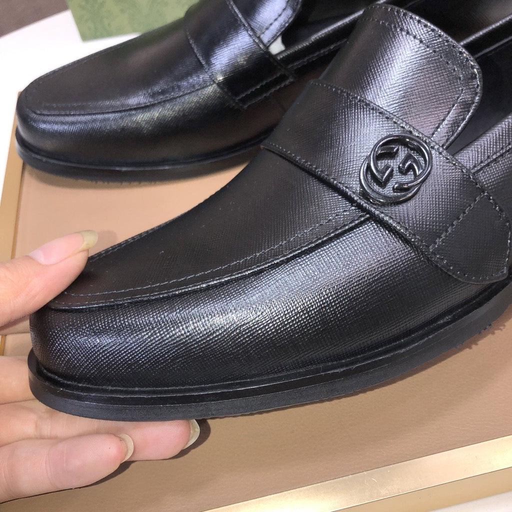 Gucci Black Leather Loafers