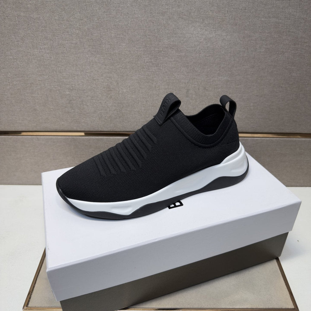 Berluti Men's Ribbed Slip-On Sneakers
