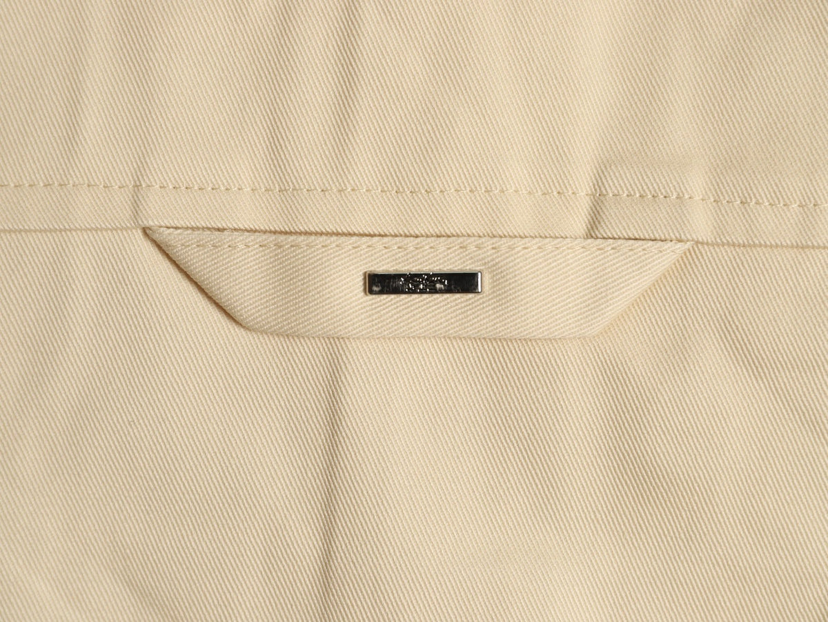 Louis Vuitton Flocked-Panel Shirt Jacket - Beige